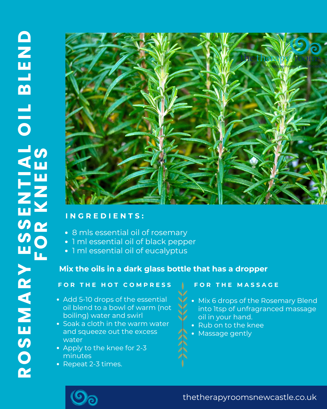 Self knee Massage, Essential Oil Blend